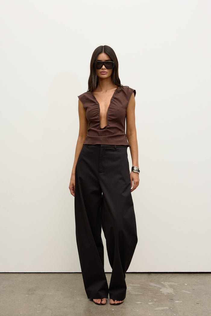 RANI TOP - CHOCOLATE