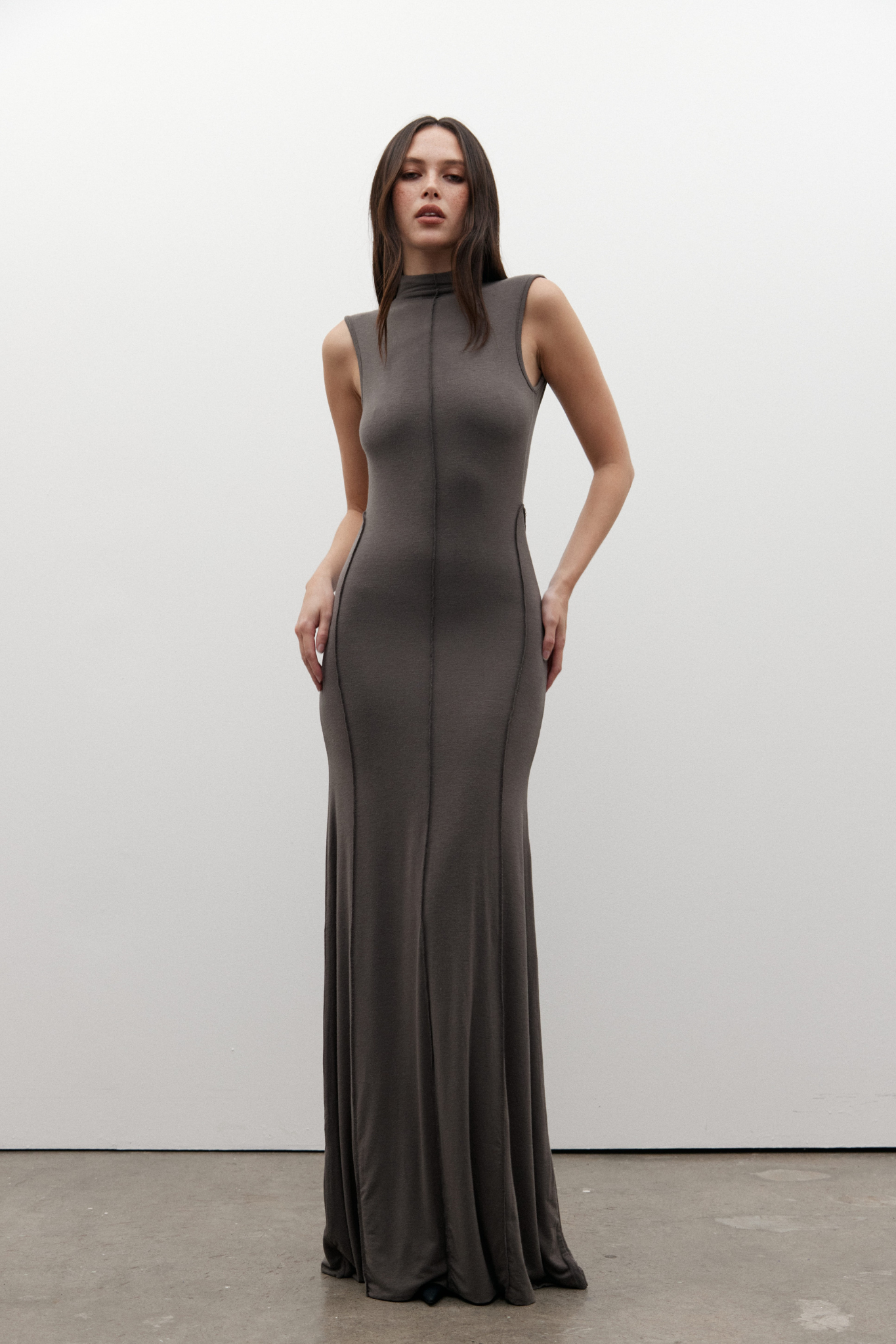 smoke grey dress Mei Dress
