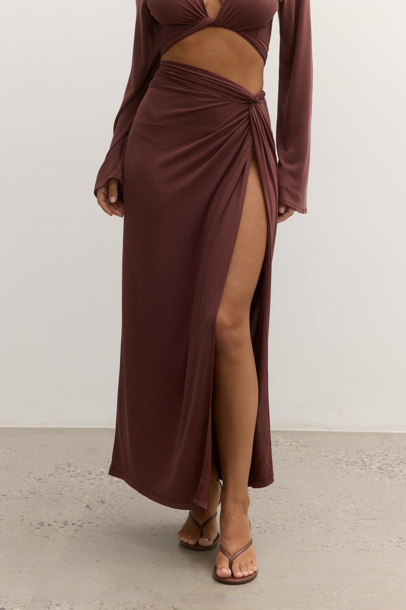 ADRIANA SKIRT - CHOCOLATE