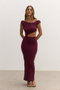 ELARA MIDI DRESS - PLUM