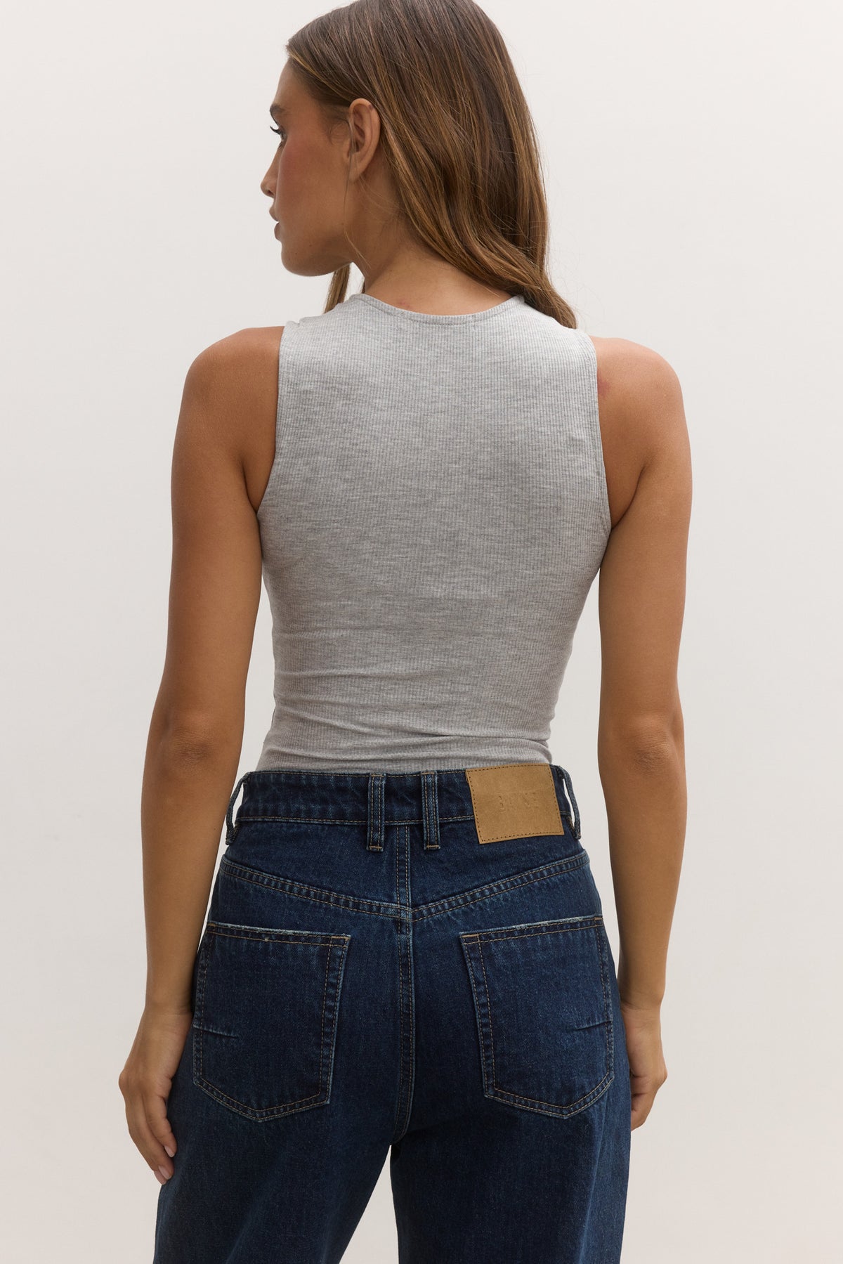 LAYLA BODYSUIT - GREY MARLE