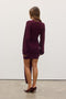 CHANTELLE KNIT MINI DRESS - PLUM