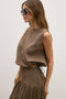 DELPHINE TOP - CHOCOLATE