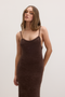 HUXLEY KNIT DRESS - CHOCOLATE