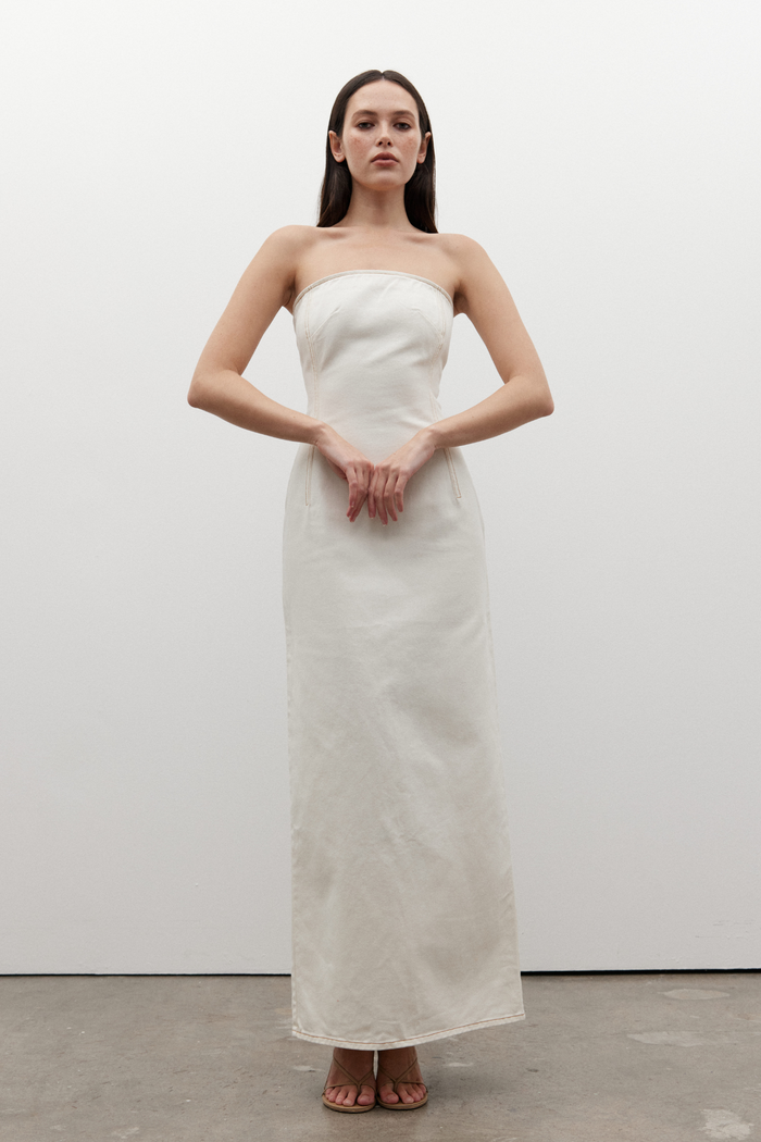 AMIRI DENIM DRESS- ANGORA