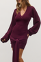 CHANTELLE KNIT MINI DRESS - PLUM
