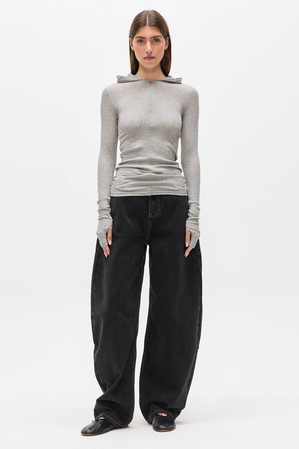 FANTASY TOP - GREY MARLE