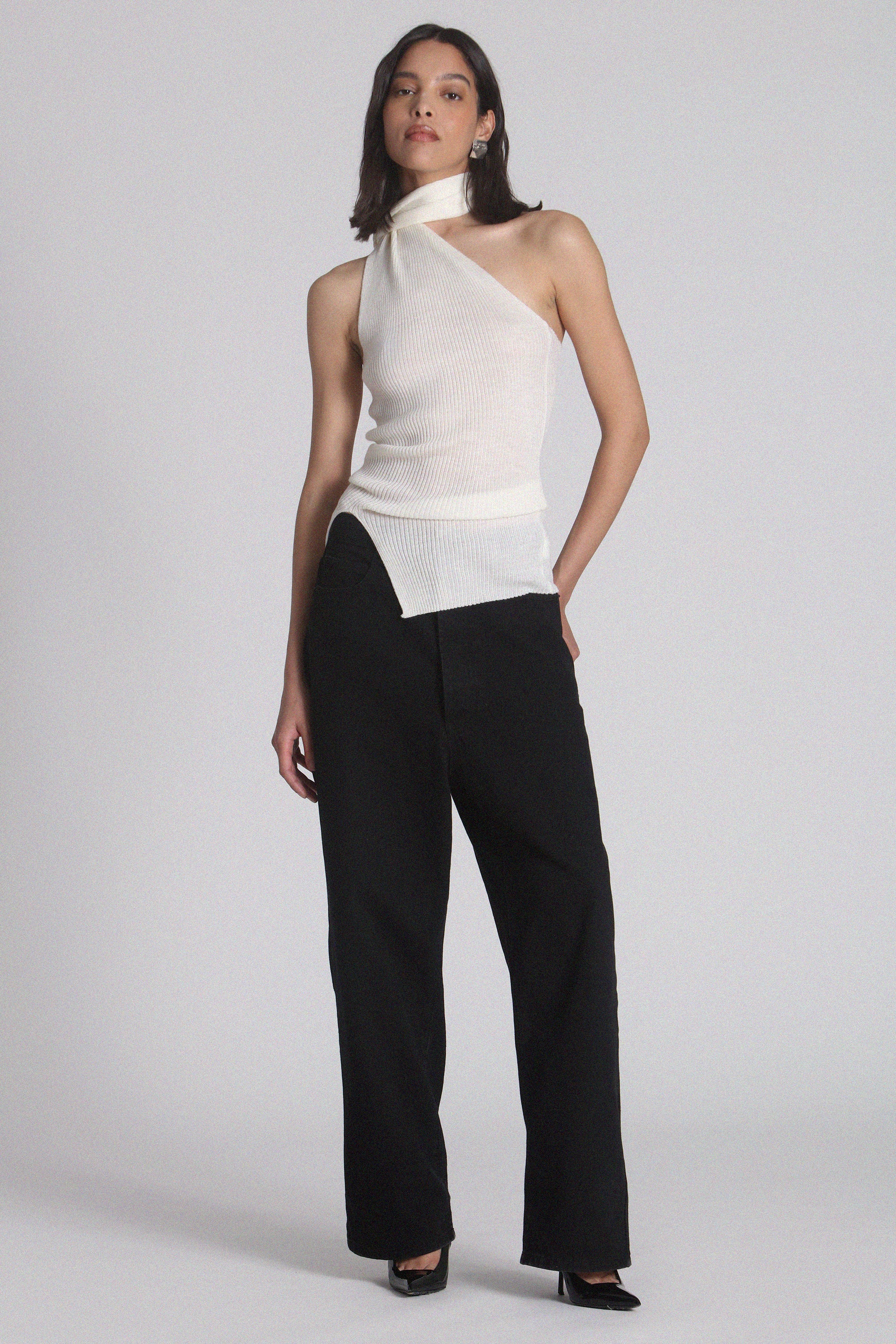 トップス andmary Sonique knit tops ivory ANDMARY】Sonique knit tops