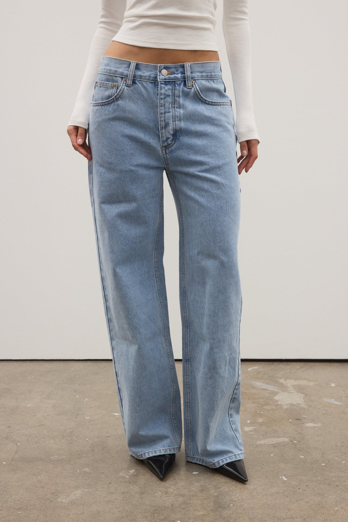 Perry Low Rise Baggy Jean in Atlanta, view 1, Bayse Brand