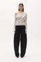GISELLE KNIT TOP - LIGHT GREY MARLE