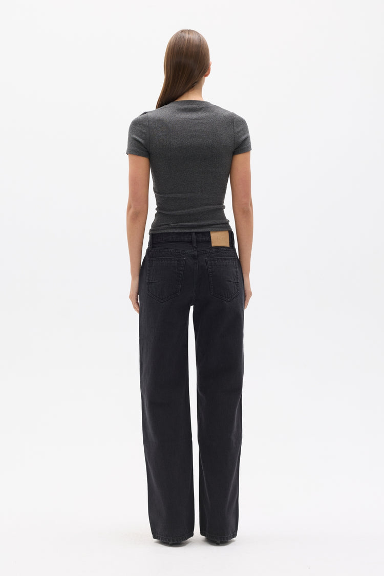 OCEANE TOP - DARK HEATHER GREY