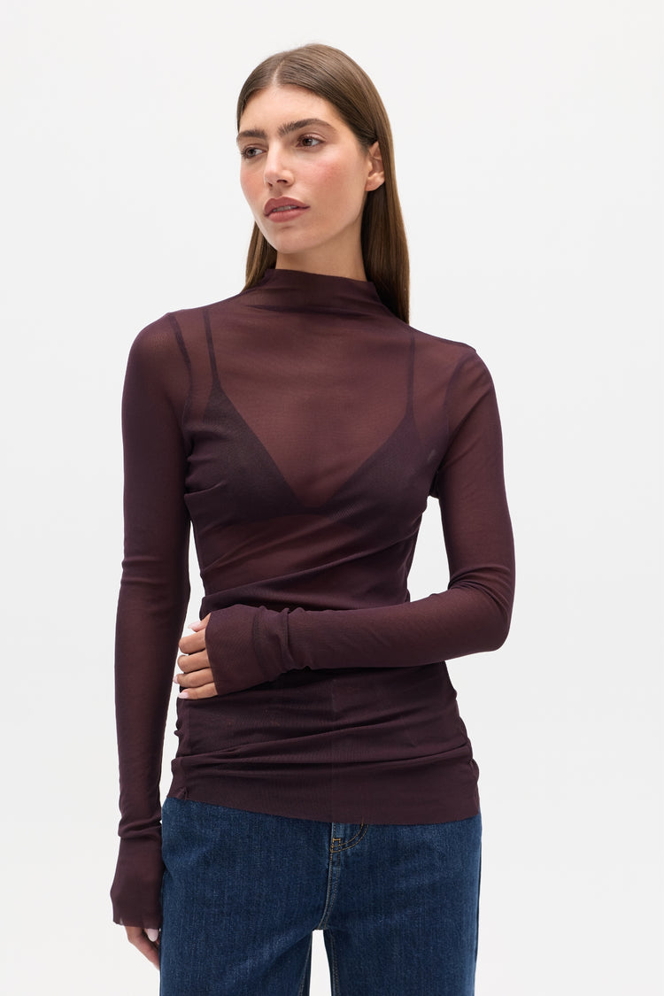 CRYSTAL TOP - DEEP GARNET