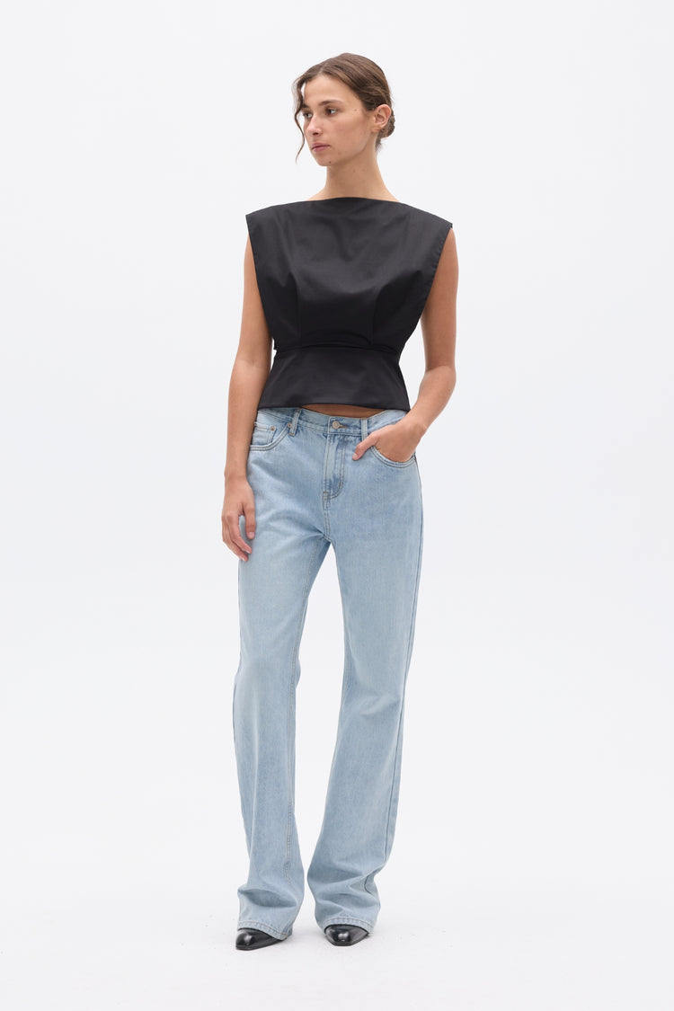 SHELLY TOP - BLACK