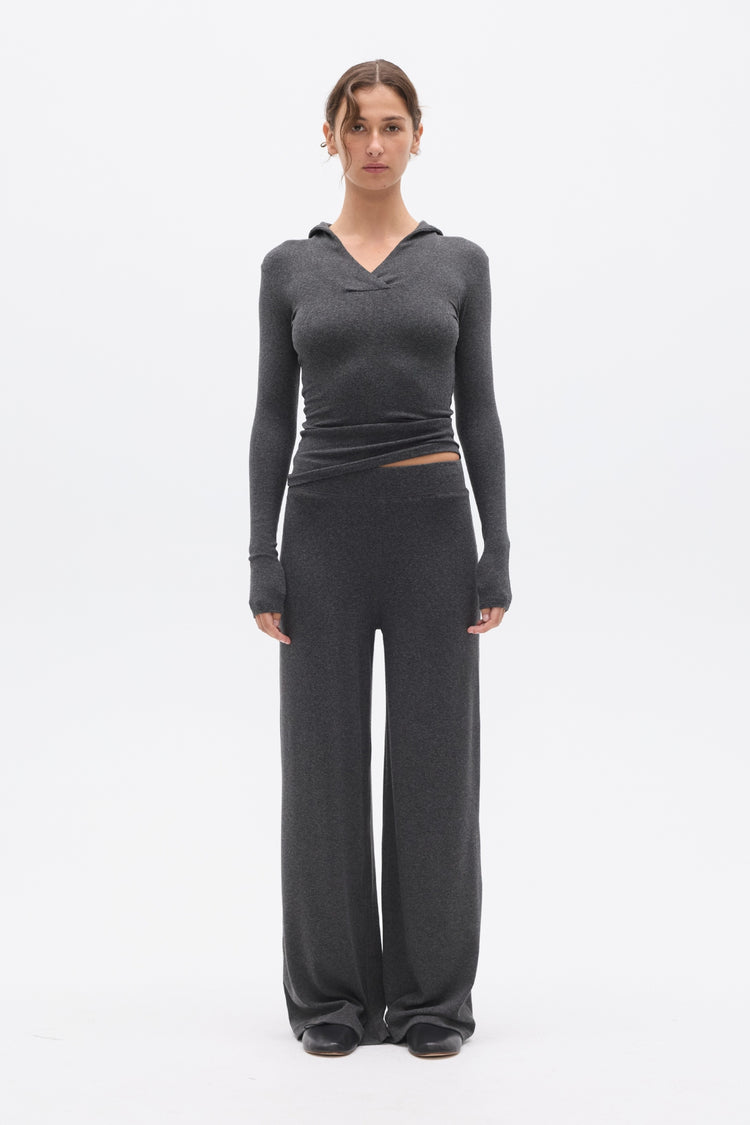 MEREDITH PANT - DARK HEATHER GREY