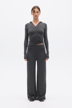 MEREDITH PANT - DARK HEATHER GREY