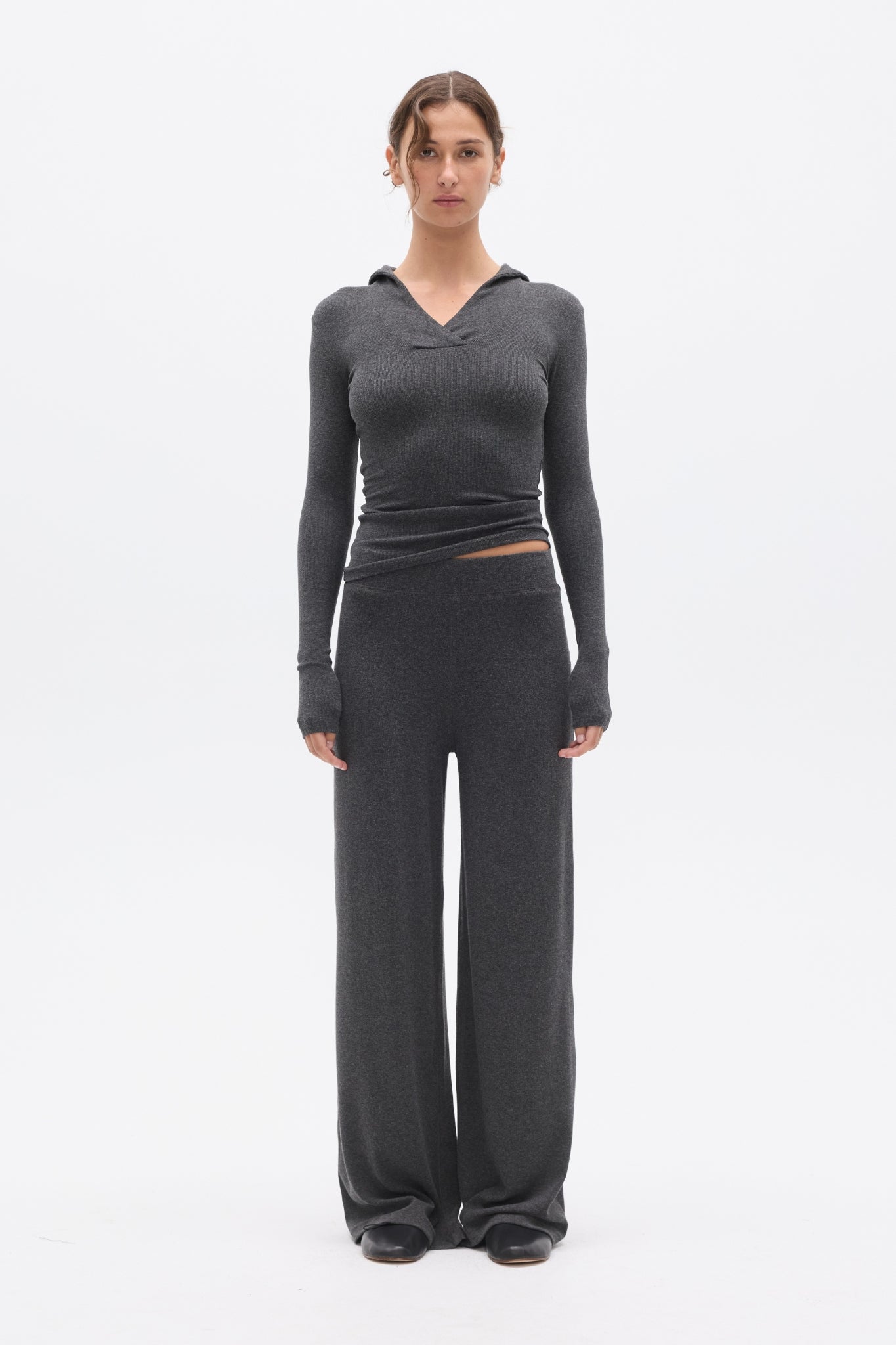 MEREDITH PANT - DARK HEATHER GREY