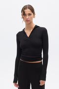 SAFFRON TOP - BLACK