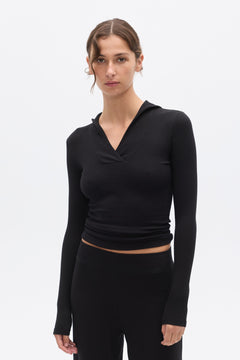 SAFFRON TOP - BLACK