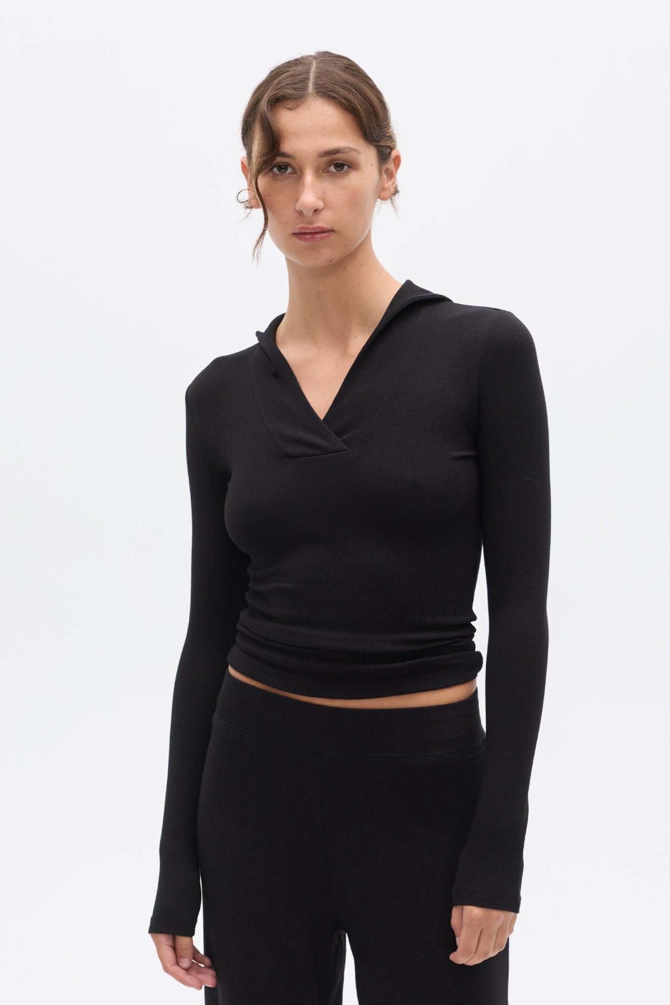 SAFFRON TOP - BLACK