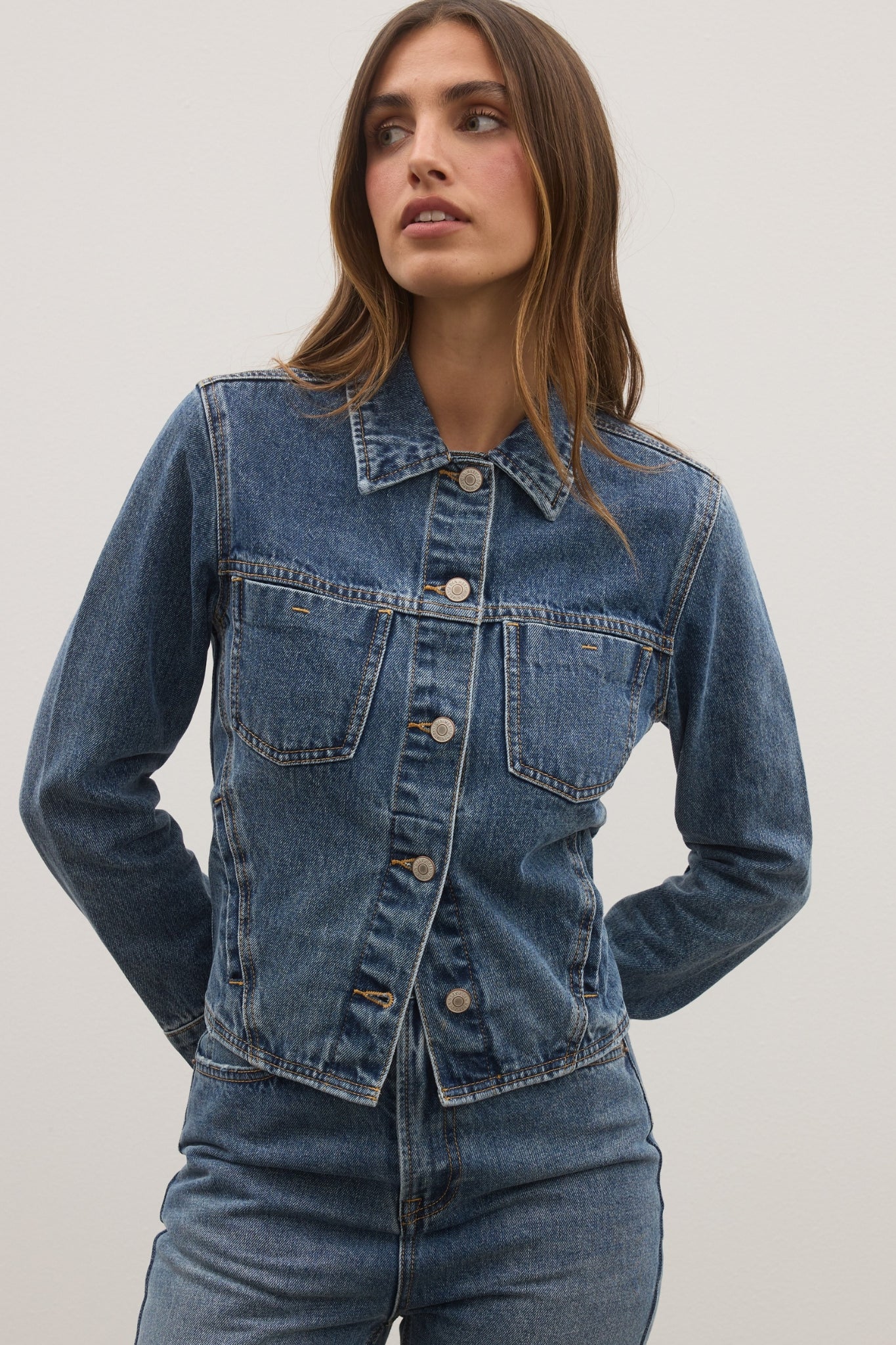 VIVI DENIM JACKET - ASH TIDE