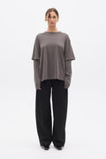 PAX LONG SLEEVE TEE - CHARCOAL