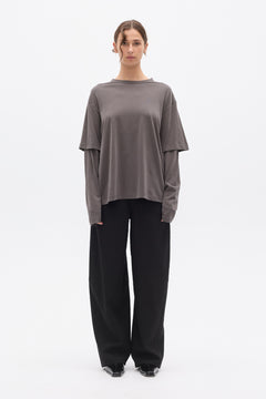 PAX LONG SLEEVE TEE - CHARCOAL