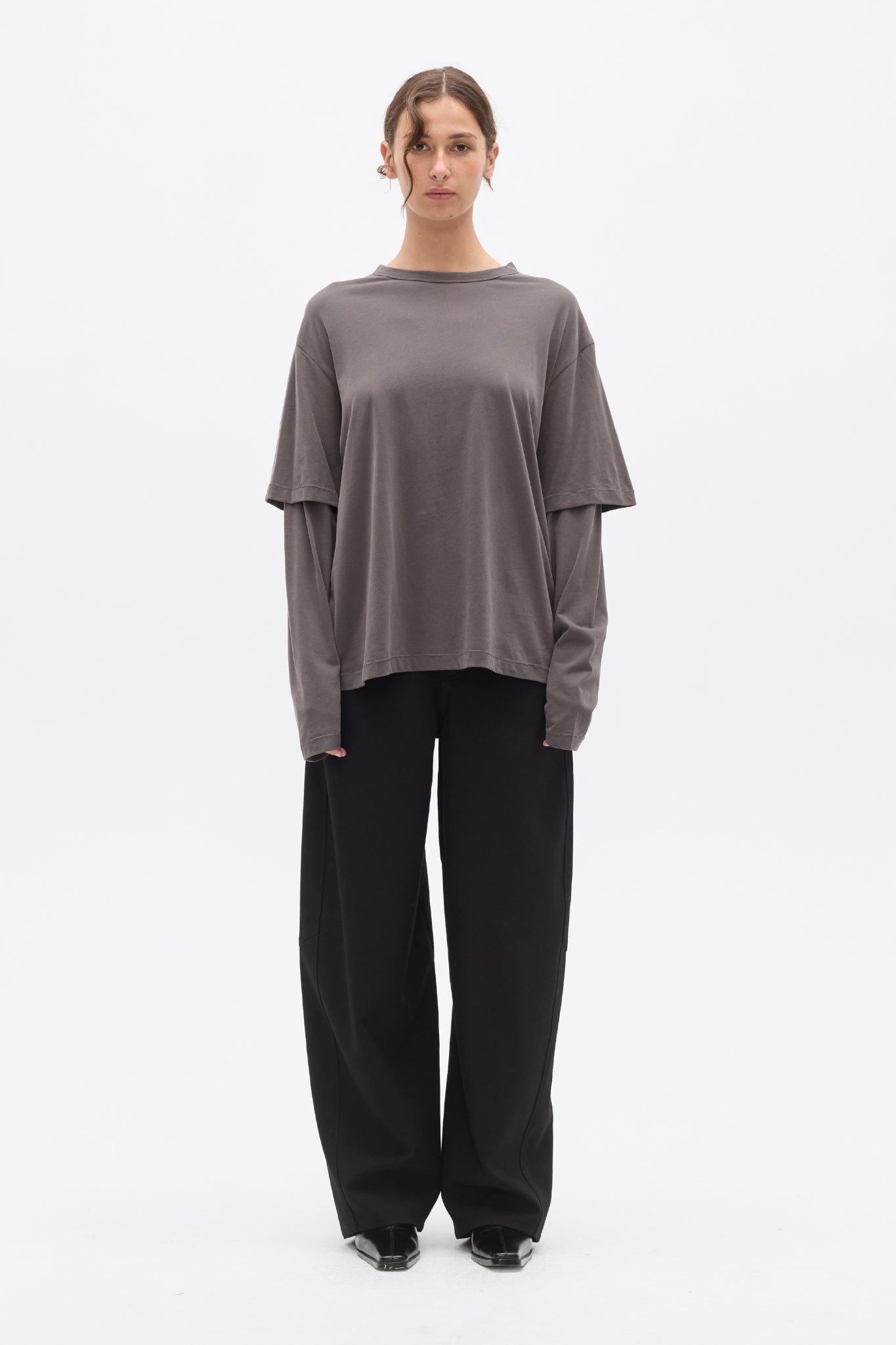 PAX LONG SLEEVE TEE - CHARCOAL
