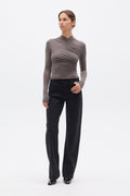 AMRITA LONG SLEEVE TOP - SMOKE