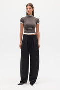 Bonnie Barrel Leg Pant in Black, view 1, Bayse Brand