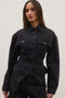 VIOLET DENIM JACKET - BACKSTAGE BLACK