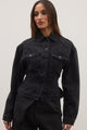 VIOLET DENIM JACKET - BACKSTAGE BLACK
