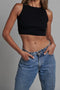 JUNO CROP - BLACK