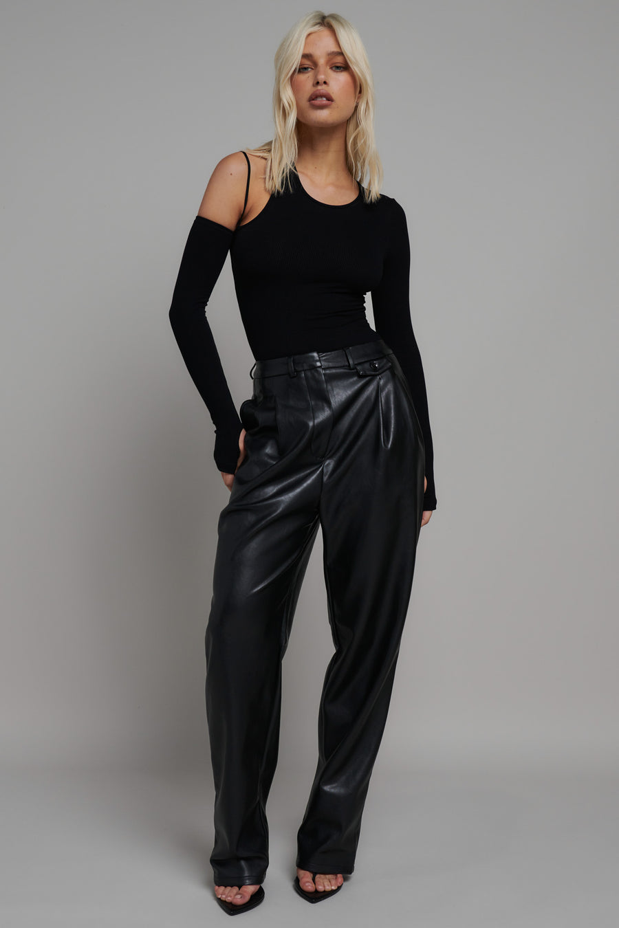 ZENITH LEATHER PANT - BLACK