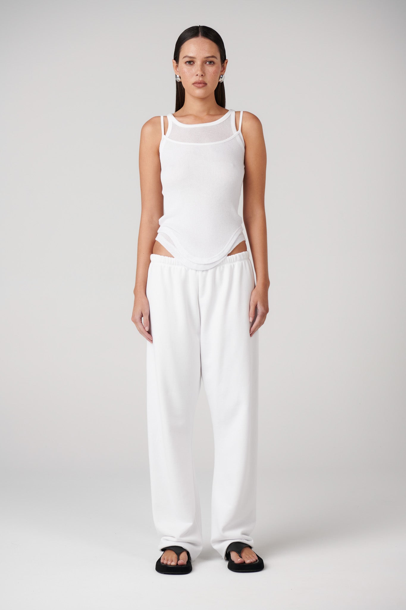 DATON SINGLET TOP - WHITE