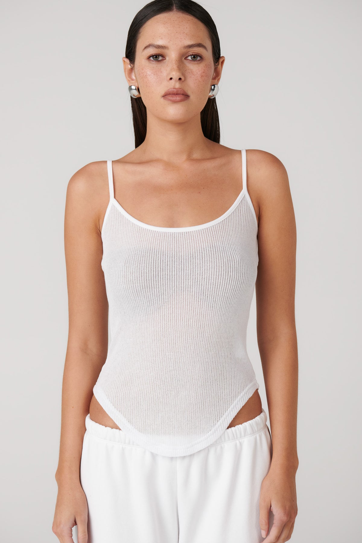 DATON SINGLET TOP - WHITE