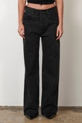 Perry Low Rise Baggy Jean in Backstage Black, view 1, Bayse Brand