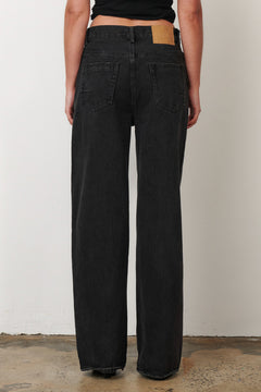 Perry Low Rise Baggy Jean in Backstage Black, view 3, Bayse Brand