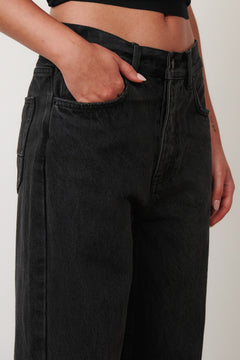 Perry Low Rise Baggy Jean in Backstage Black, view 5, Bayse Brand