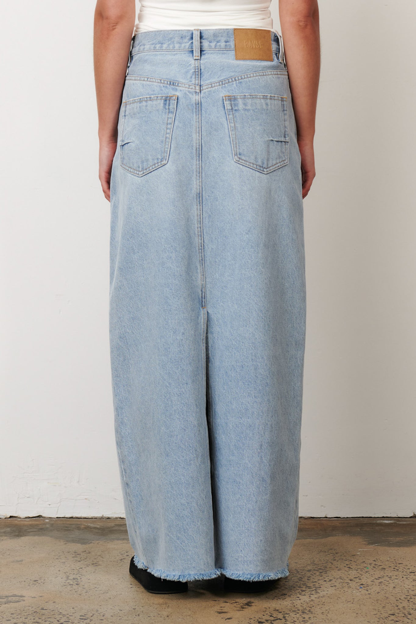 HUDSON MAXI SKIRT - SALTWATER BLUE