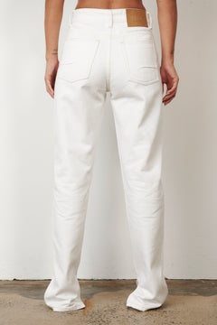 Melrose High Waist Tapered Jean in Geisha White, view 4, Bayse Brand