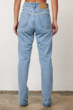 Tyler High Rise Tapered Jean in Pheonix Sun, view 3, Bayse Brand