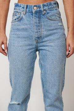 Tyler High Rise Tapered Jean in Pheonix Sun, view 4, Bayse Brand