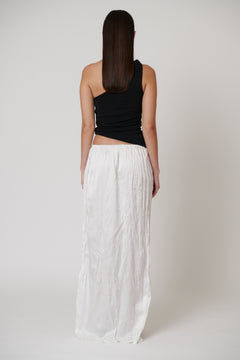 River Split Maxi Skirt in Ivory, view 3, Bayse Brand