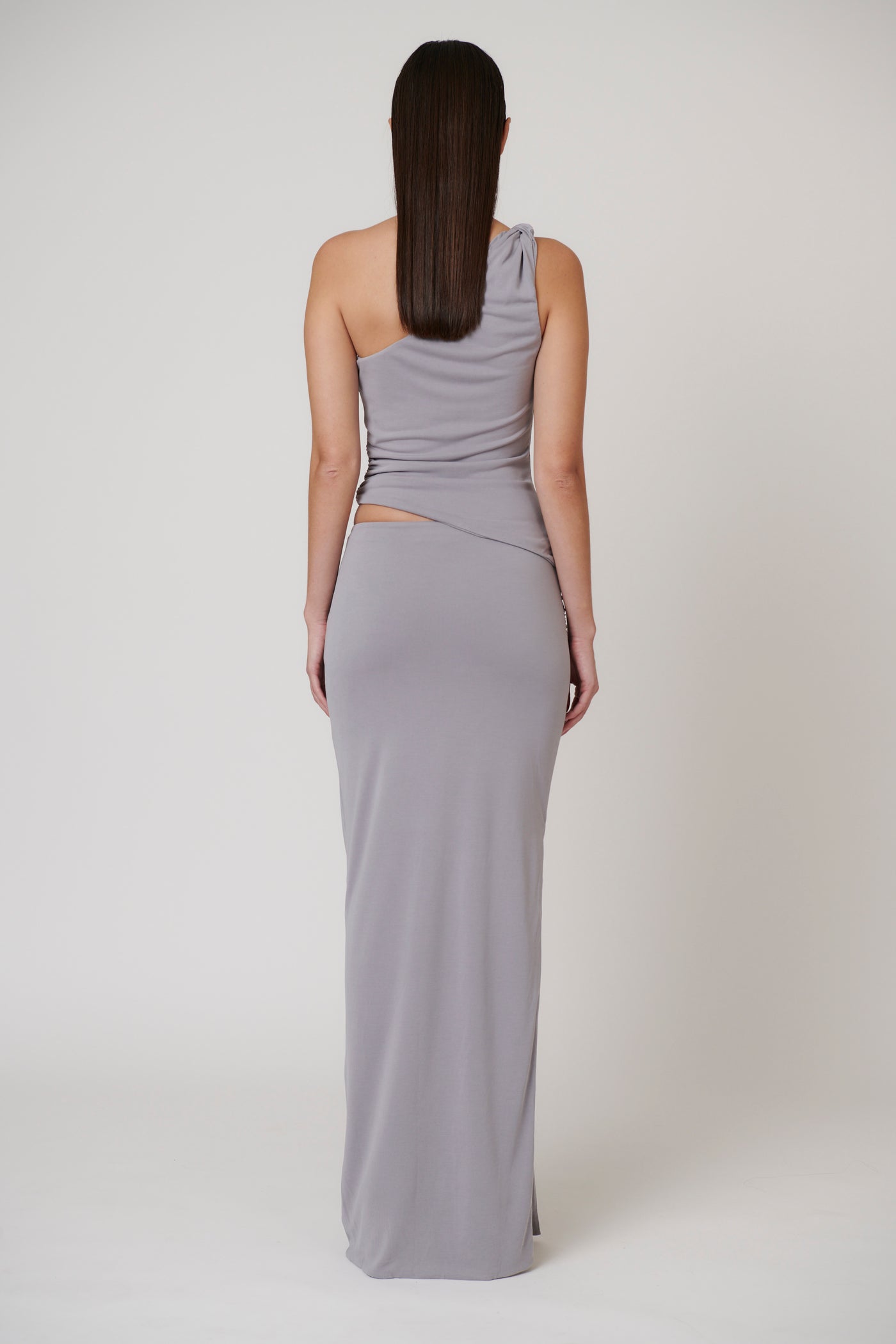 MAIA MAXI SKIRT - BLUE STEEL