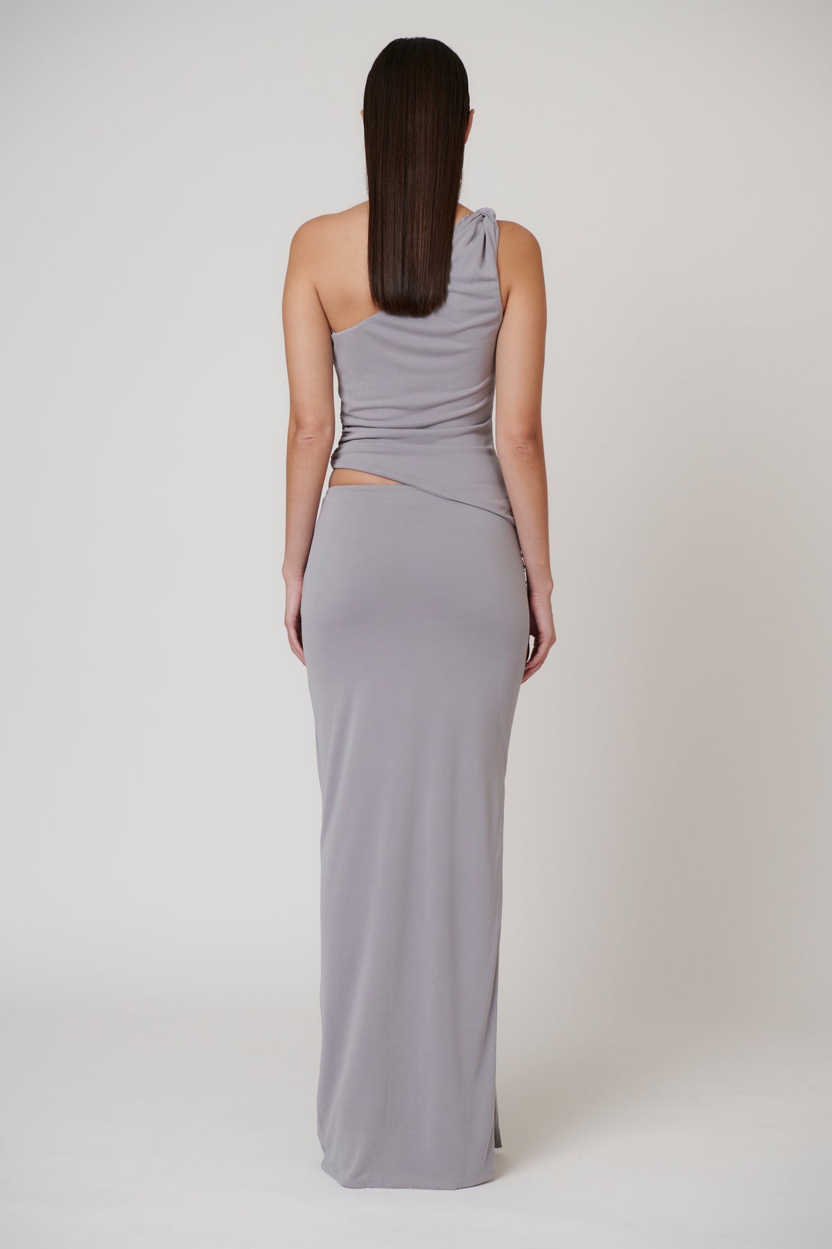 MAIA MAXI SKIRT - BLUE STEEL