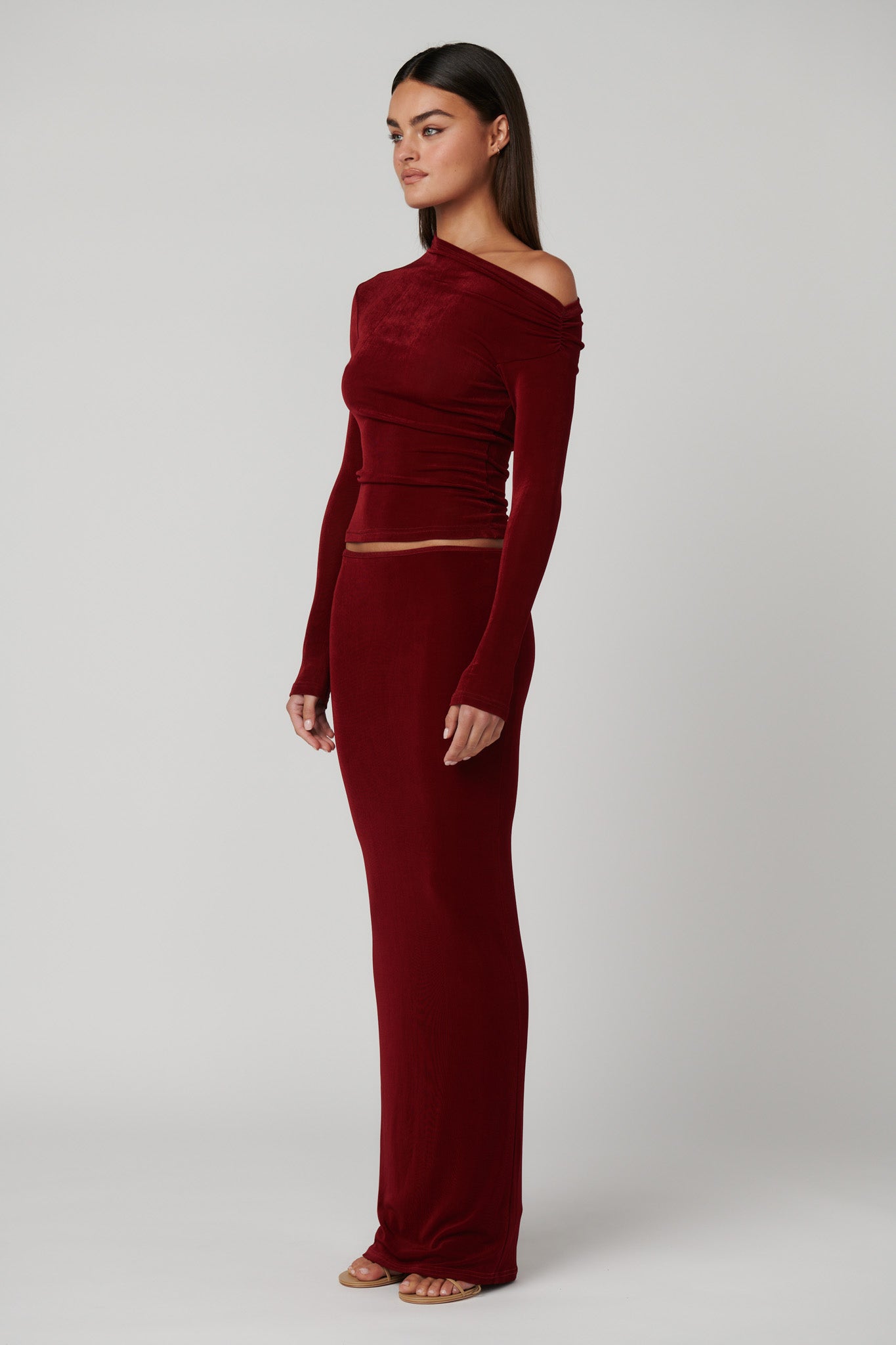 VALLI MAXI SKIRT WINE