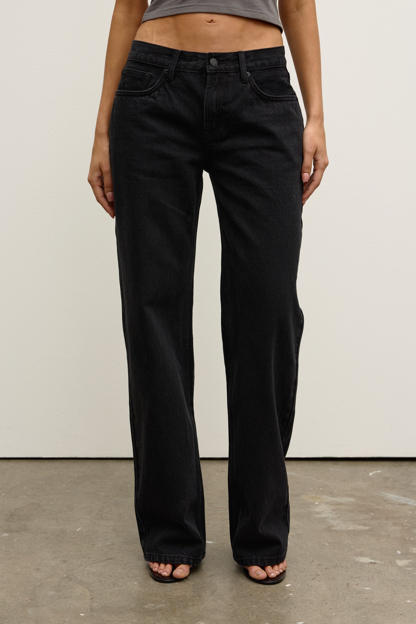 AVERY MID RISE JEAN - BACKSTAGE BLACK