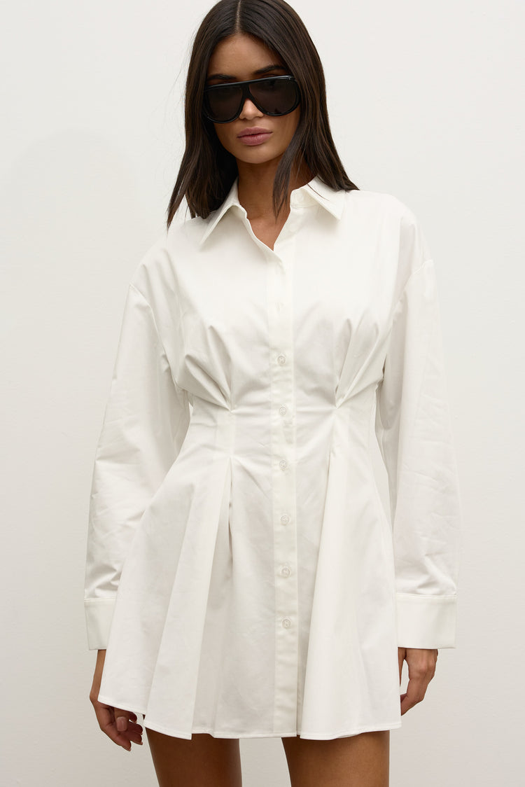 MAPLE SHIRT DRESS - WHITE