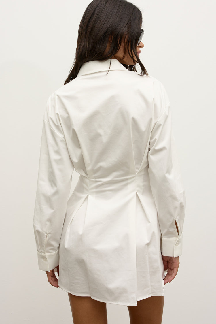 MAPLE SHIRT DRESS - WHITE