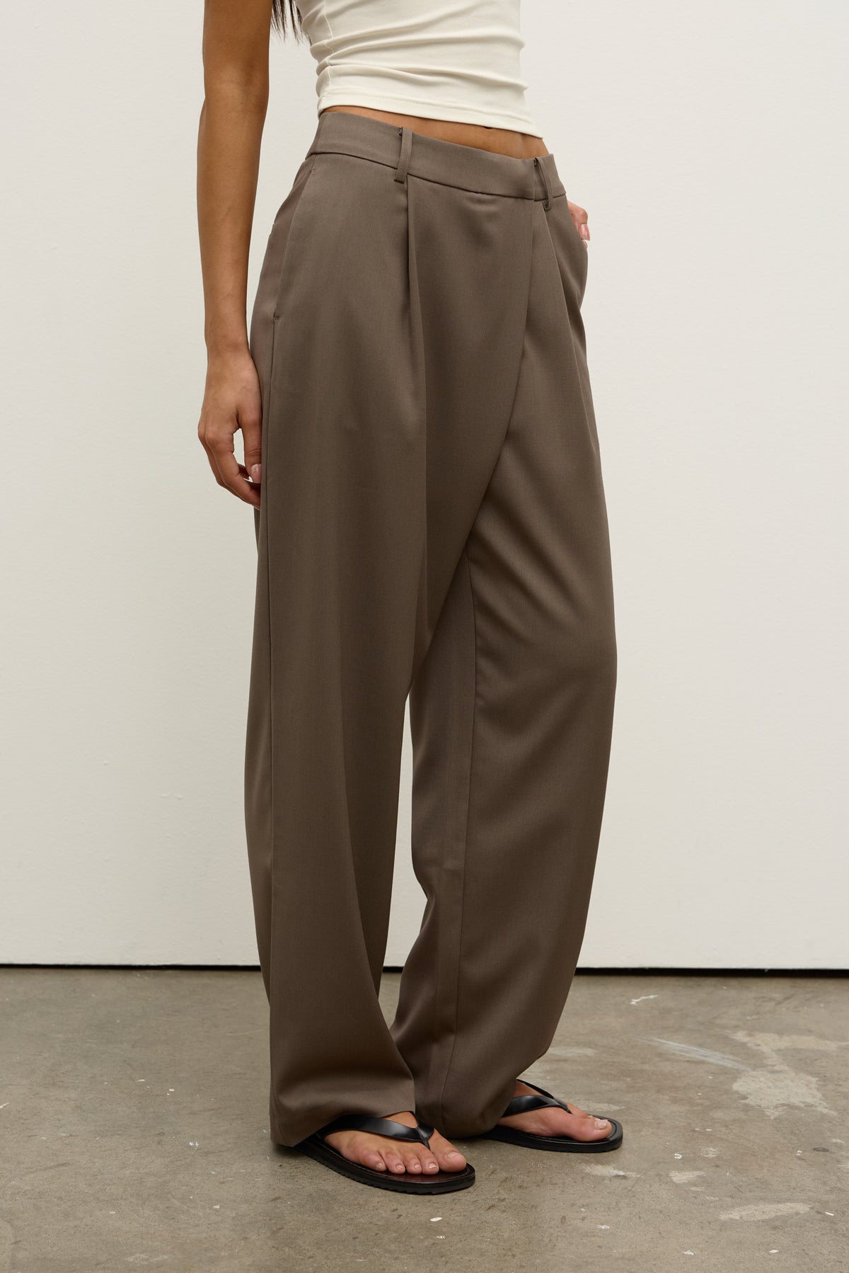 Orson High Waist Wide Leg Pant in Ash, view 2, Bayse Brand